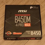 [全新] MSI B450M-A PRO MAX 主機板 (支...