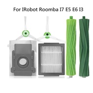 แปรงม้วนผมตัวกรอง Hepa ถุงหูรูดสำหรับ Irobot Roomba I7 E5 E6ชุด I3เครื่องดูดฝุ่นหุ่นยนต์อะไหล่ทดแทนอุปกรณ์เสริม