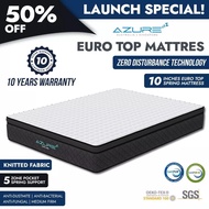 Azure™ Cool Gel Spinal Support | 10 Inch Memory Foam Mattress | Zero Motion Transfer | Pocket Spring