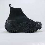 trendy all-match sneakers 6 color options Conver Run Star Motion Wave Pattern all black thick-soled 