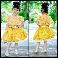 1 ชุด 2 ชิ้น (เฉพาะชุด) size M (เด็ก 3-4 ปี) ชุดไทย กระโปรง เสื้อลูกไม้ ชุดไทยเด็ก ผ้าไทย ชุดไทยสำเร็จรูป thai dress traditional children girl m24