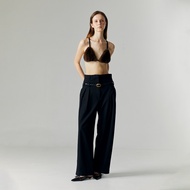 ATSTHELABEL ALORA BLACK DOUBLE BELTED PANTS