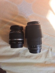 Canon 55-250mm and 18-55