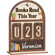 Books Read This Year Counter Valentines Day Gifts For Women Readers, Personalized Book Counter Track