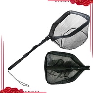 Floating Fishing Net Foldable Landing Net Easy Catch&Release with Telescopic Pole Rubber Coated Fish