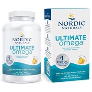 Nordic Naturals Ultimate Omega, Lemon Flavor - 180 Soft Gels - 1280 mg Omega-3 - High-Potency Fish O