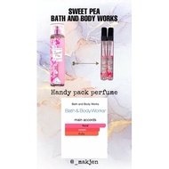(repack) BBW SWEET PEA HANDY PACK PERFUME/ POCKET PERFUME MURAH