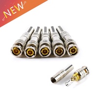 2Pcs Male Solderless Camera Cables BNC Connector Q9 Video Connector 75-5 Axis With BNC Connector For