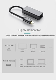 Type-c to 1000Mbps Lan Adapter USB-C轉網路 適用於 Macbook 和 Typec 設備的 Usb-C / Type-C 轉 Rj45 以太網  USB C To 