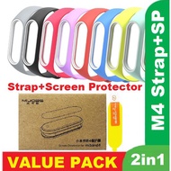 [Value Pack] Mix Colour M4 Mi Band 4 Replacement Strap + Screen Protector (2in1)