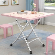 Table Foldable Folding Table Dining Table Simple Home Dormitory Rectangular Writing Desk Stall Portable Small Square Dir