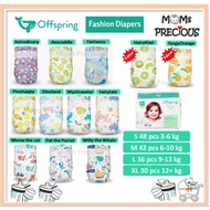 Offspring Fashion Chlorine-Free Diapers Tapes Tape NB 26 / NB 56 / S 48/ M 42/ L 36/ XL 30