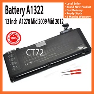 Battery A1322 For 13 inches A1278 Year Mid 2009-Mid 2012 Free Screwdriver_Original