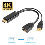 Cáp chuyển HDMI sang Displayport DP chất lượng 4K@60hz 2k@144hz dây dài 18 mét hình ảnh sống động si