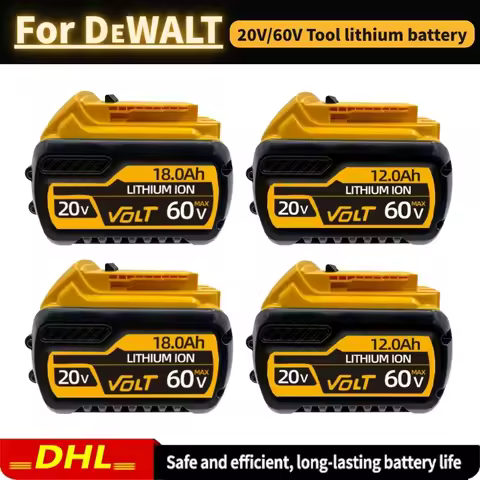 🔋20/60V 9Ah 12Ah 18Ah Replacement Battery For Dewalt DCB606 DCB182 DCB204 Power Tool Battery