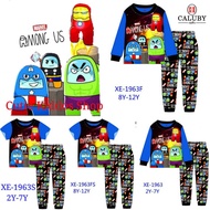 Caluby Kids Cartoon Pyjamas Kids Pyjamas Girl Pajamas Boy Clothing Baju Tidur XE-1963S XE-1963 Big X