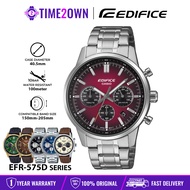 Casio Edifice Men Watch EFR-575CL EFR-575D EFR-575L Convex Glass Design Date Display Men Watch