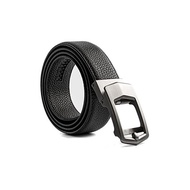 ECHAIN Men's Ratchet Genuine Leather Belt Automatic Buckle Attachment Width 36mm (Black 1% Gangnam% Waist: 40-42)