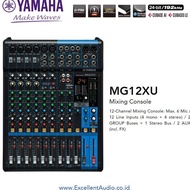 EF Mixer Audio Yamaha MG12XU MG12 XU 12 MG12-XU 12-Channel Mixer
