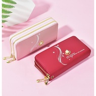 Purse Perempuan /Double Zip Women Wallet / Dompet Perempuan / Premium Women Wallet / Long Wallet / L