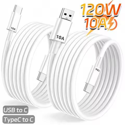 10A USB A To C Cable Type C To C Data Cable High Speed 0.25/1/1.5/2m Charging Cord for Android IPhon