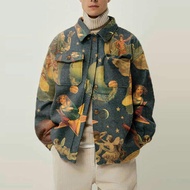 Big sale♧﹊❁Jaket jaket belia lelaki percetakan fesyen kasual lelaki