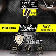 Perodua MYVI 2005 2006 2007 2008 09 09 10 11 Premium 6D PU Leather Car Carpet Full Side Protection C