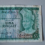 MALAYSIA LIMA RINGGIT- 2ND SERIES 1972- 1976