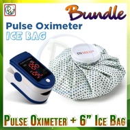(BUNDLE) Portable Fingertip Pulse Oximeter LED Display Digital Finger Oximeter WITH Inmed Ice Bag Si