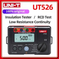 เครื่องวัดไฟฟ้าดิจิตอลมัลติฟังก์ชั่น UT526 UNI-T เครื่องทดสอบฉนวนไฟฟ้าเครื่องวัดความต้านทานดิน UT526