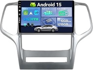 SXAUTO Android 14 [Built-in 4G & DAB] - 6G + 128G - Car Radio for Jeep Grand Cherokee WK2 (2008-2013