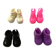 4 Pairs Size 1.9*0.9cm Doll Shoes for Cotton Toy Fit To 5-inch Doll Accessories Diy Sneakers Dress U