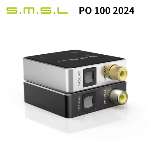 SMSL PO100 2024 HiFi MQA Audio USB C DAC XMOS Digital Interface 44.1-192kHz DOP64 DSD Type-c To Opti