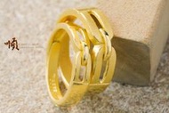 順順飾品--純金戒指--藝術造型戒指（對戒）┃共重3.13錢.活動戒圍