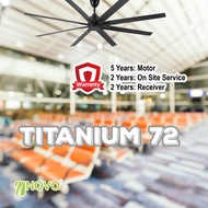 INOVO TITANIUM Ceiling Fan [72"/1828MM] 9 ABS BLADE (DC MOTOR)  - Matte Black (MB)