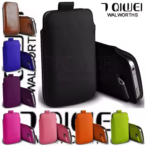 Universal Leather Phone Bag For Nokia 110 Power Case Pull Tab Sleeve Pouch Cover for Nokia 3210 2024