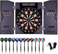 Electronic Dart Board LED Electric Digital Dart Boards, Built In Cabinet Doors With Integrated Score