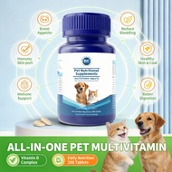 PetClear Multivitamin for Cat & Dog 200pcs| Immune Booster Energy Support Daily Supplement  Appetite