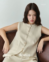 Taupe.brand - Alicia  Knit set V2 ชุดเซต (เสื้อ+กางเกง)เซตถักไหมพรมเวอร์ชัน 2 ประกอบด้วยเสื้อแขนกุดแ