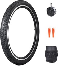 MEGHNA Bike Tire Set 20/24/26/27.5 inch Mountain Bike Tire 20/24/26/27.5 x 2.4 inch Anti-Slip Foldab
