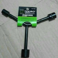 Tekiro short Y-socket wrench size 10-11-13
