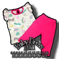 Thr3e Sisters Baby Girl Dress set Unicorn tag 6m-24m