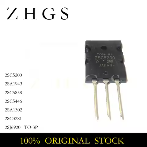 5PCS 2SC5200 TO-3P C5200 TO-3P 5200 2SA1943 A1943 2SC5858 C5858 2SC5446 C5446 2SA1302 2SC3281 A1302