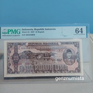 uang kuno ORI 25 rupiah orange 1947 PMG64