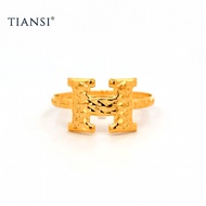 TIANSI 916 (22K) Gold H Ring H 戒指 Cincin Bajet H Emas 916