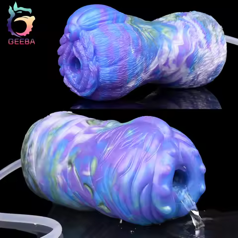 GEEBA Fantasy Animal Cow Squirting Male Masturbator Silicone Man Onahole Unique Texture Realistic Va