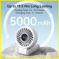 ✸ ☢ ◫ JISULIFE Handheld Fan Life7 Mini Fan Portable Rechargeable 3600/5000mAh Battery Foldable USB