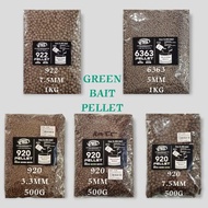 UMPAN PELLET GREENBAIT 920 - 3.3MM / 5MM / 7.5MM & 922 - 7.5MM & 6363 - 5MM FRESH WATER FISHING BAIT