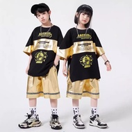Ready to ship children's street dance outfit / hip hop t-shirt for boys / children's hip hop wear