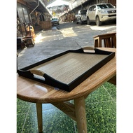 Wooden Tray With Handle Serving 14x18